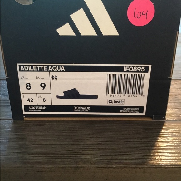 Adidas Navy Blue Slide Sandals - Picture 1 of 7